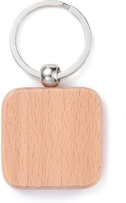 Keychains Rectangle Wood