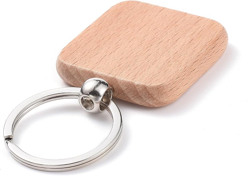 Keychains Rectangle Wood