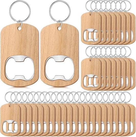 Wood Bottle Opener Wooden Keychain Bottle Opener Blanks Unfinished Keychain
