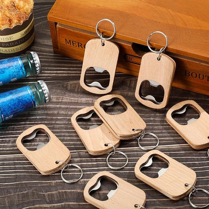 Wood Bottle Opener Wooden Keychain Bottle Opener Blanks Unfinished Keychain