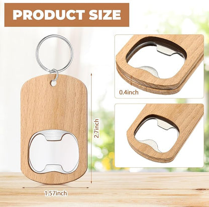 Wood Bottle Opener Wooden Keychain Bottle Opener Blanks Unfinished Keychain