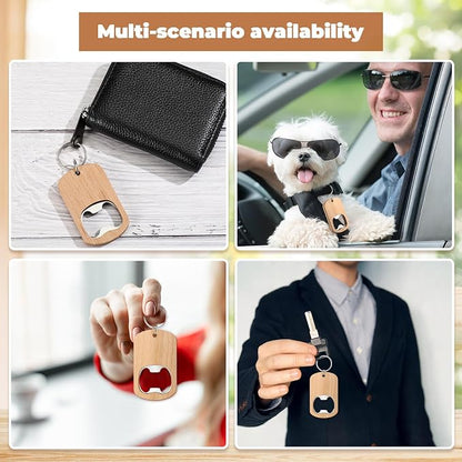 Wood Bottle Opener Wooden Keychain Bottle Opener Blanks Unfinished Keychain